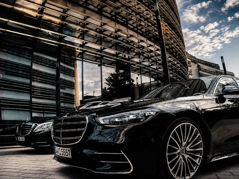 Mercedes-Benz Limousine aus dem FRALIMO Fuhrpark für unterschiedliche Fahrtanlässe